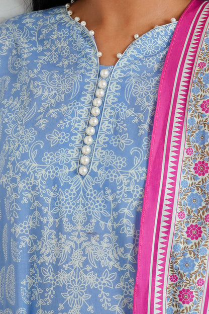 Zellbury | Unstitched 3 Piece Cambric | Shirt Shalwar Dupatta - 0039