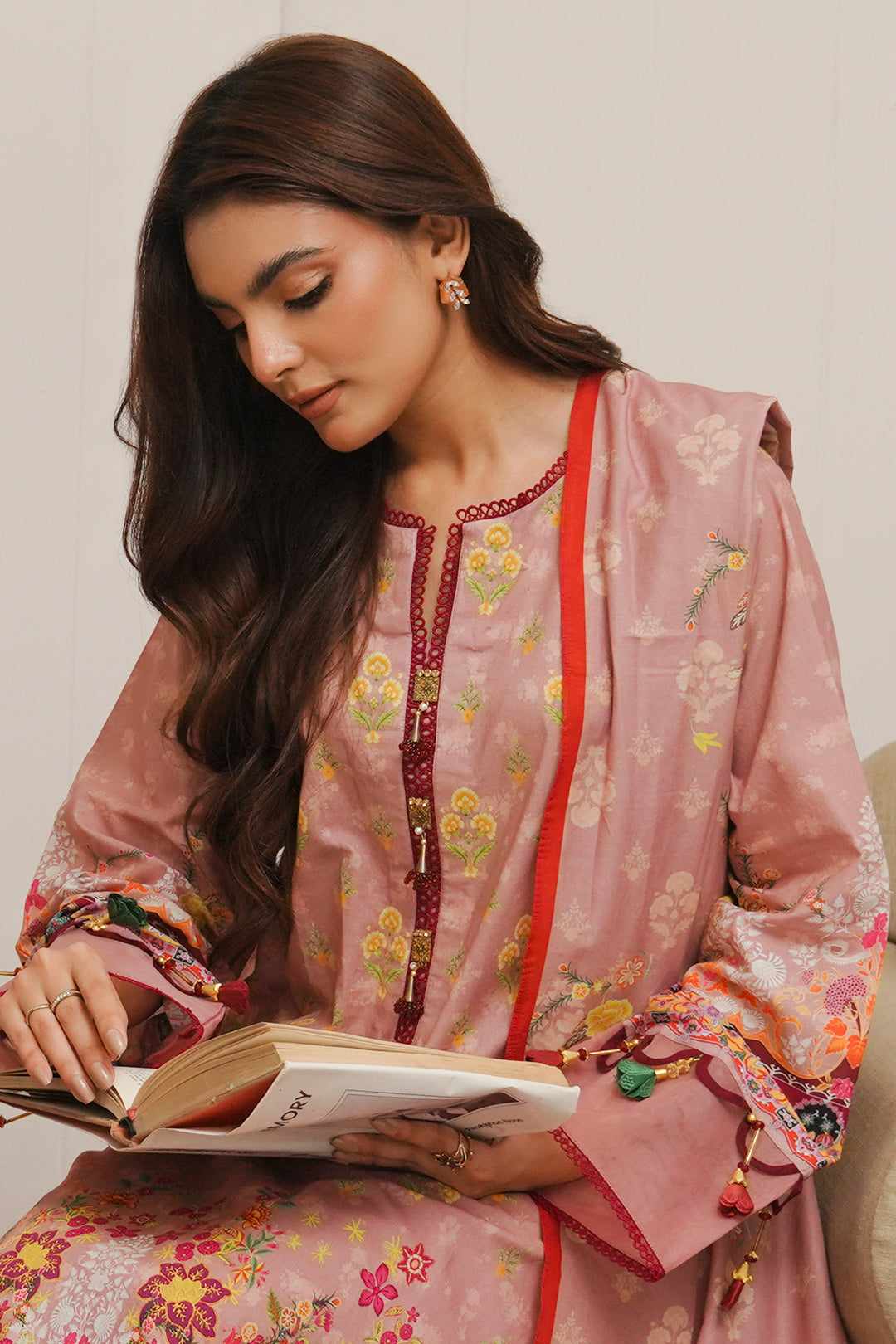 Zellbury | Unstitched 3 Piece Cambric | Shirt Shalwar Dupatta - 0041 Default Title