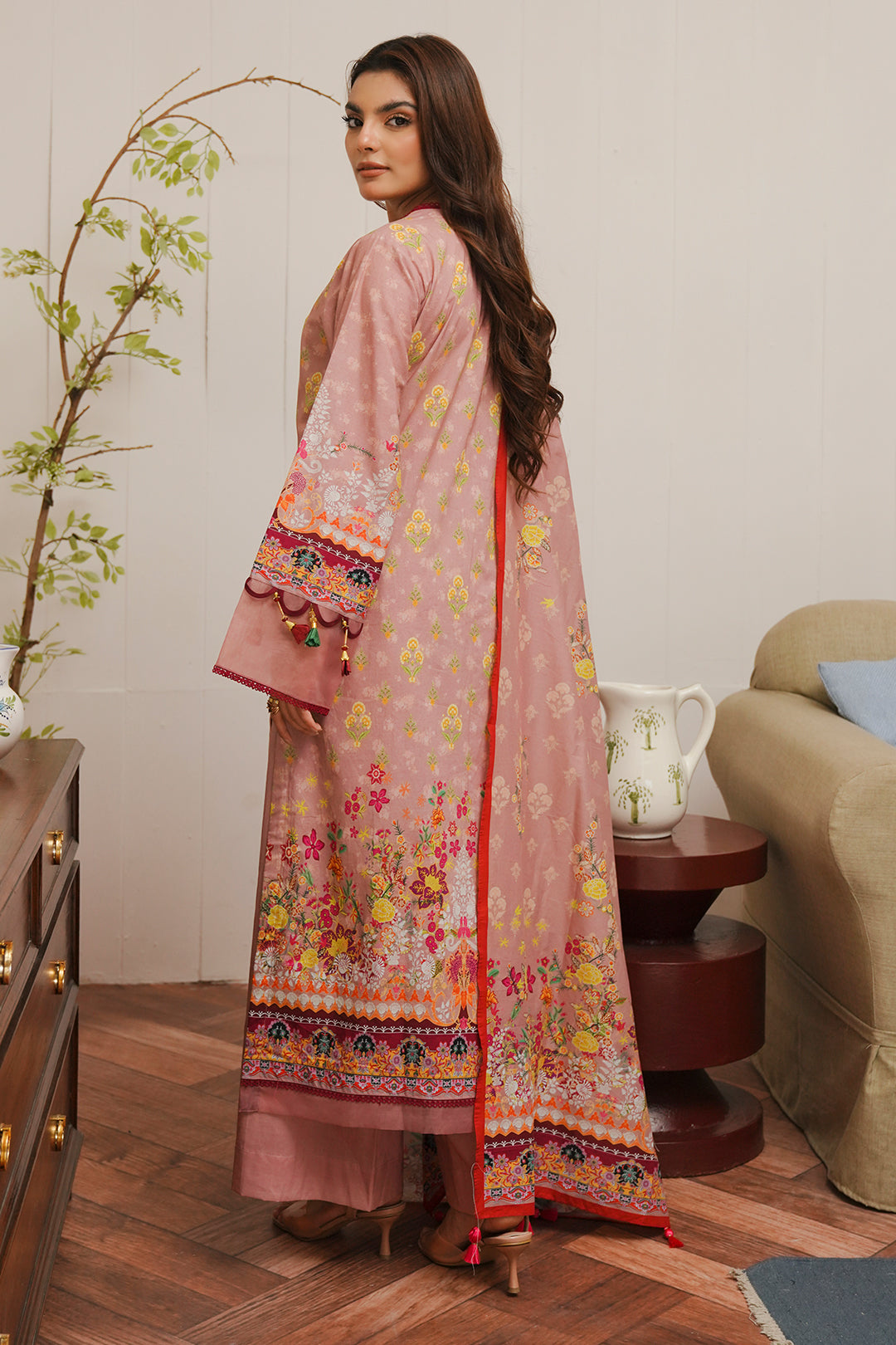 Zellbury | Unstitched 3 Piece Cambric | Shirt Shalwar Dupatta - 0041