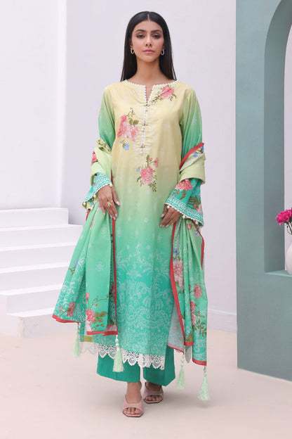 Zellbury | Unstitched 3 Piece Cambric | Shirt Shalwar Dupatta - 0043