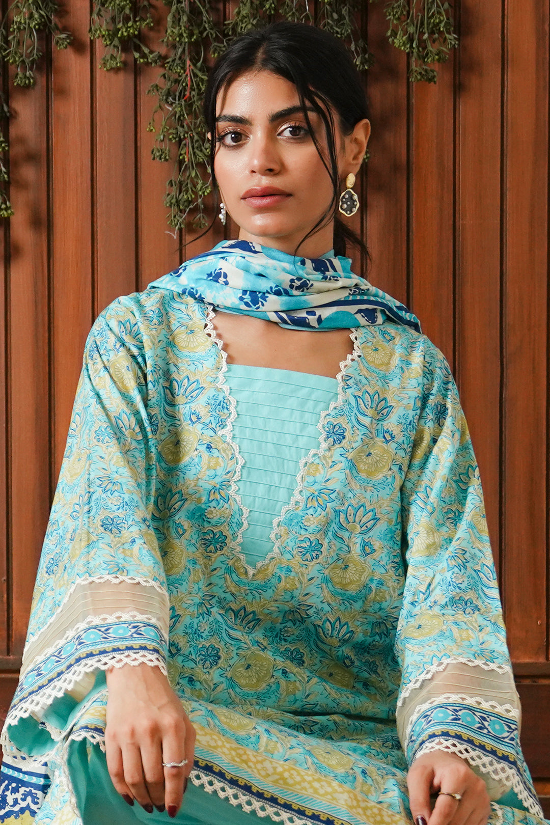 Zellbury | Unstitched 3 Piece Cambric | Shirt Shalwar Dupatta - 0046 Default Title