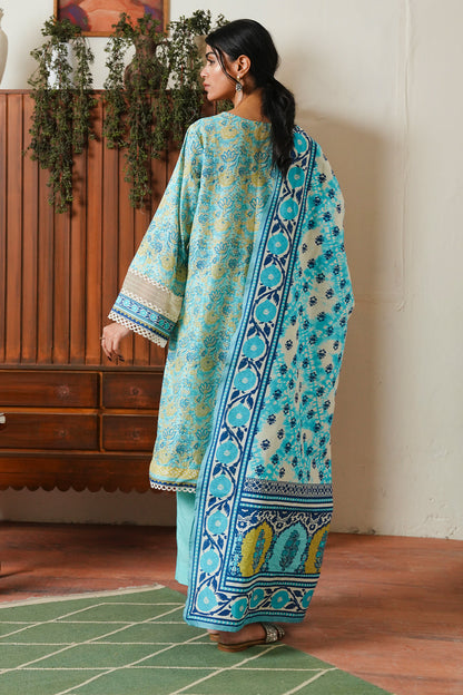 Zellbury | Unstitched 3 Piece Cambric | Shirt Shalwar Dupatta - 0046