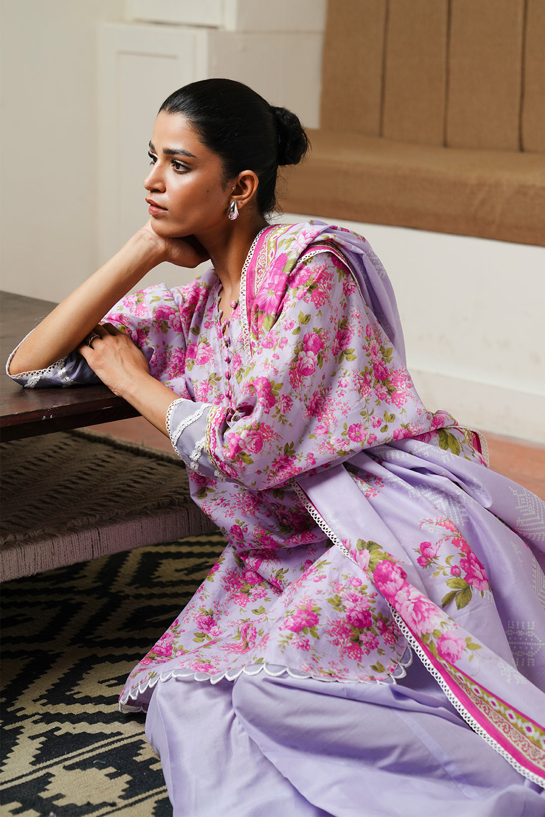 Zellbury | Unstitched 3 Piece Cambric | Shirt Shalwar Dupatta - 0047