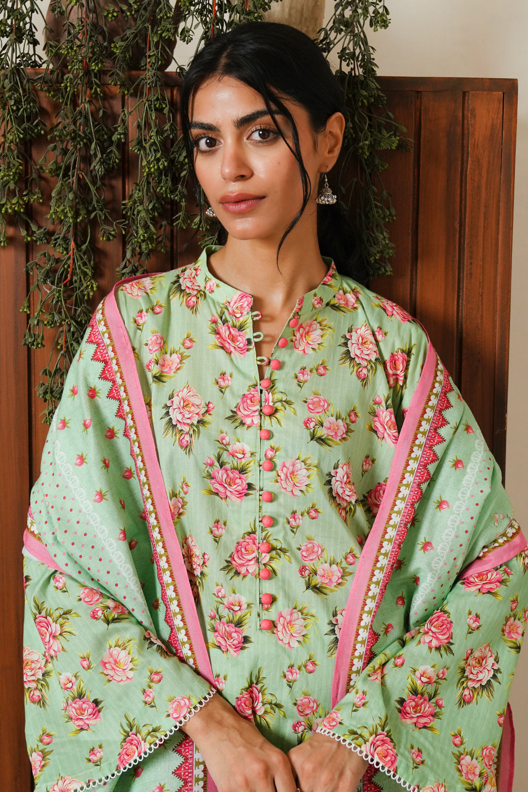 Zellbury | Unstitched 3 Piece Cambric | Shirt Shalwar Dupatta - 0048 Default Title