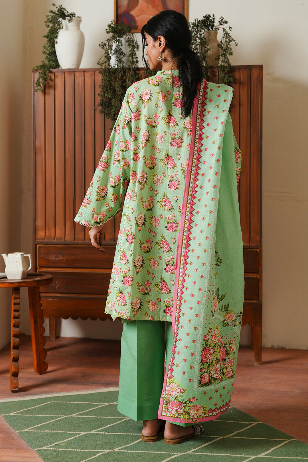 Zellbury | Unstitched 3 Piece Cambric | Shirt Shalwar Dupatta - 0048