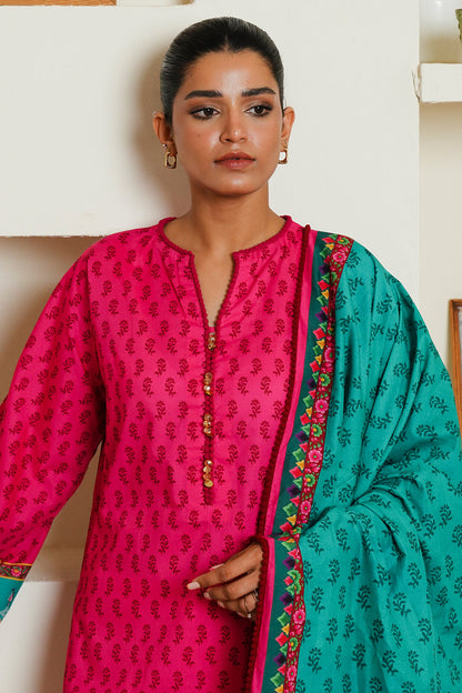 Zellbury | Unstitched 3 Piece Cambric | Shirt Shalwar Dupatta - 0123 Default Title