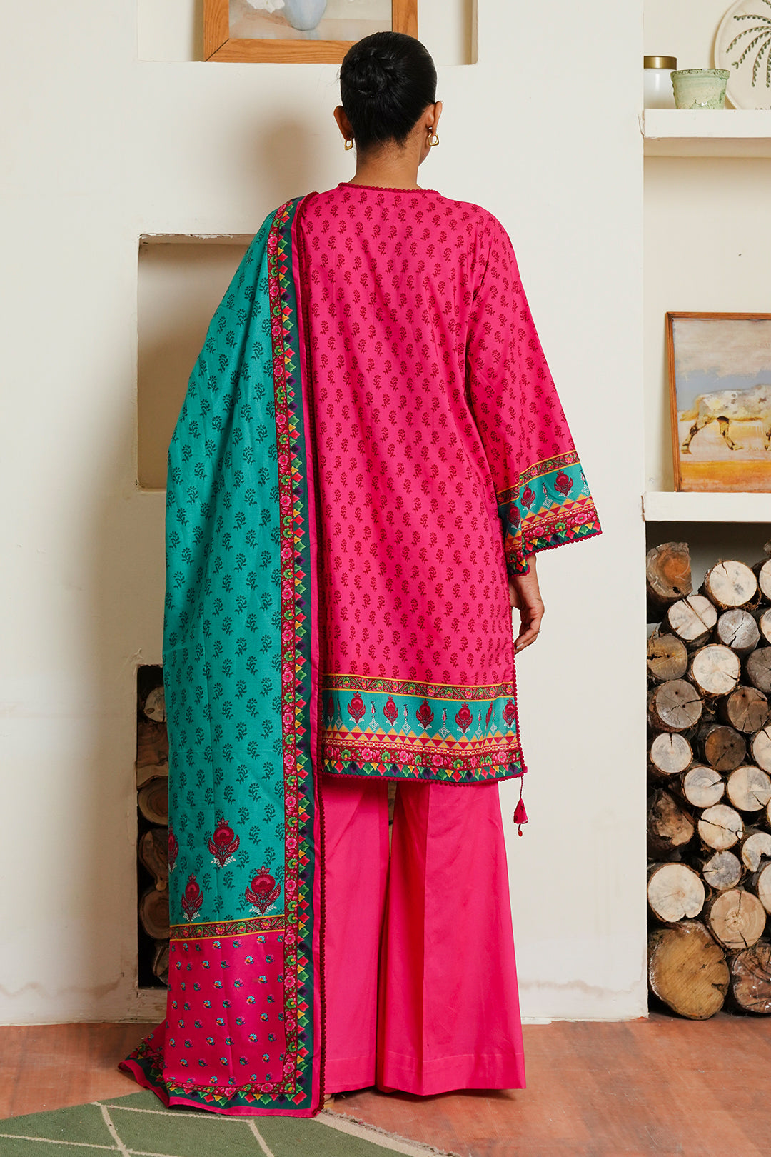 Zellbury | Unstitched 3 Piece Cambric | Shirt Shalwar Dupatta - 0123