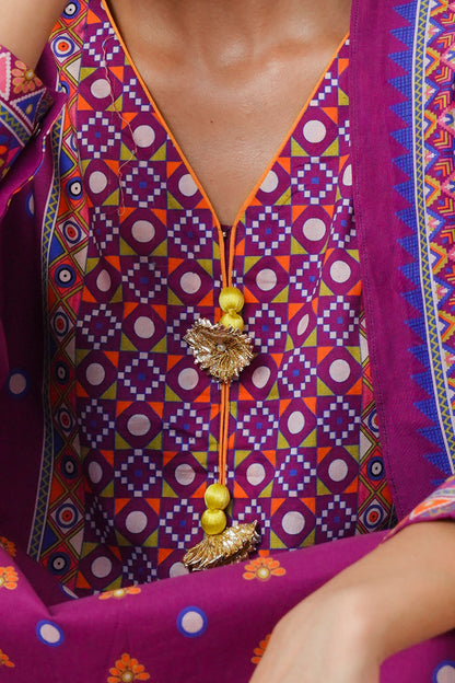 Zellbury | Unstitched 3 Piece Cambric | Shirt Shalwar Dupatta - 0124