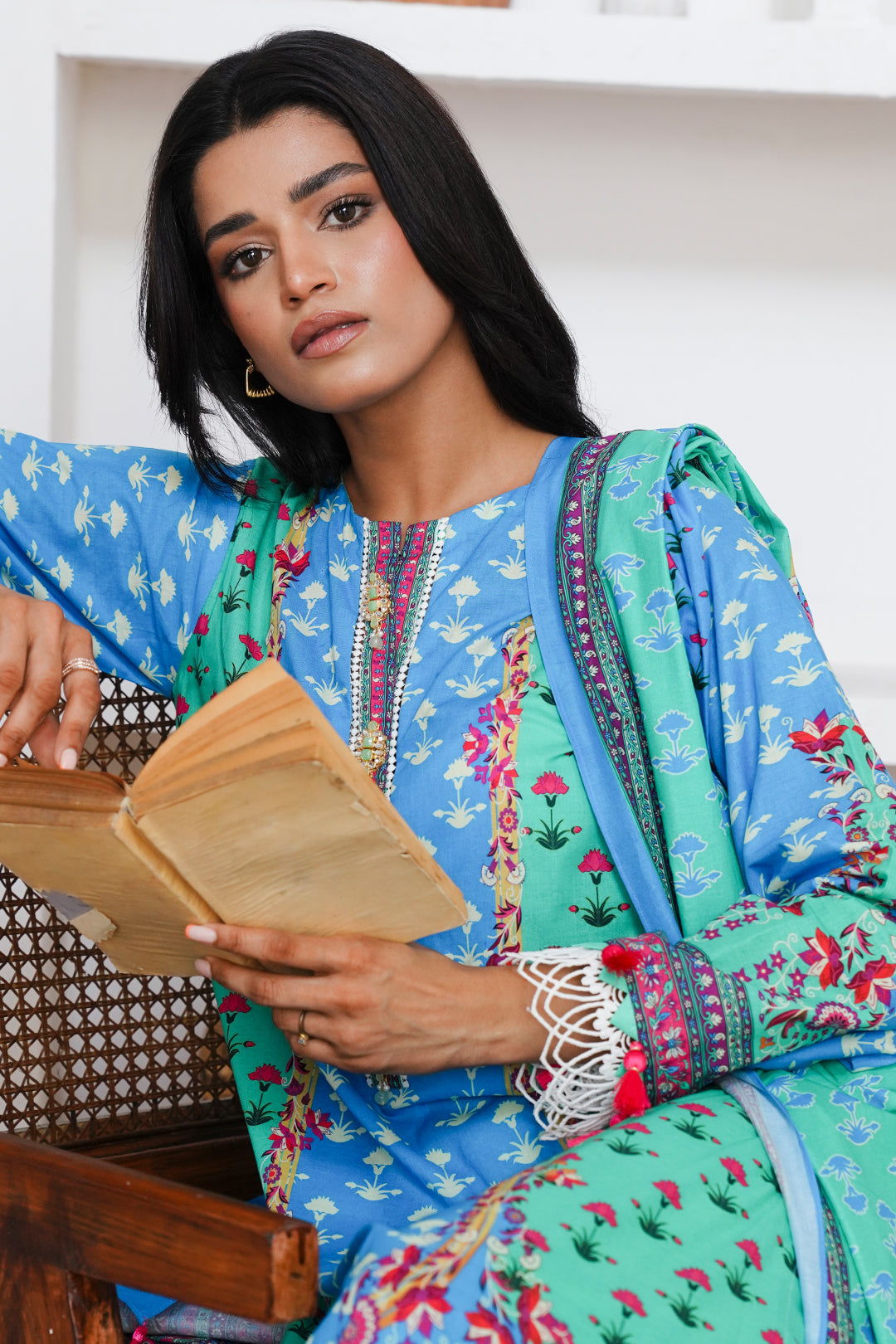 Zellbury | Unstitched 3 Piece Cambric | Shirt Shalwar Dupatta - 0126 Default Title