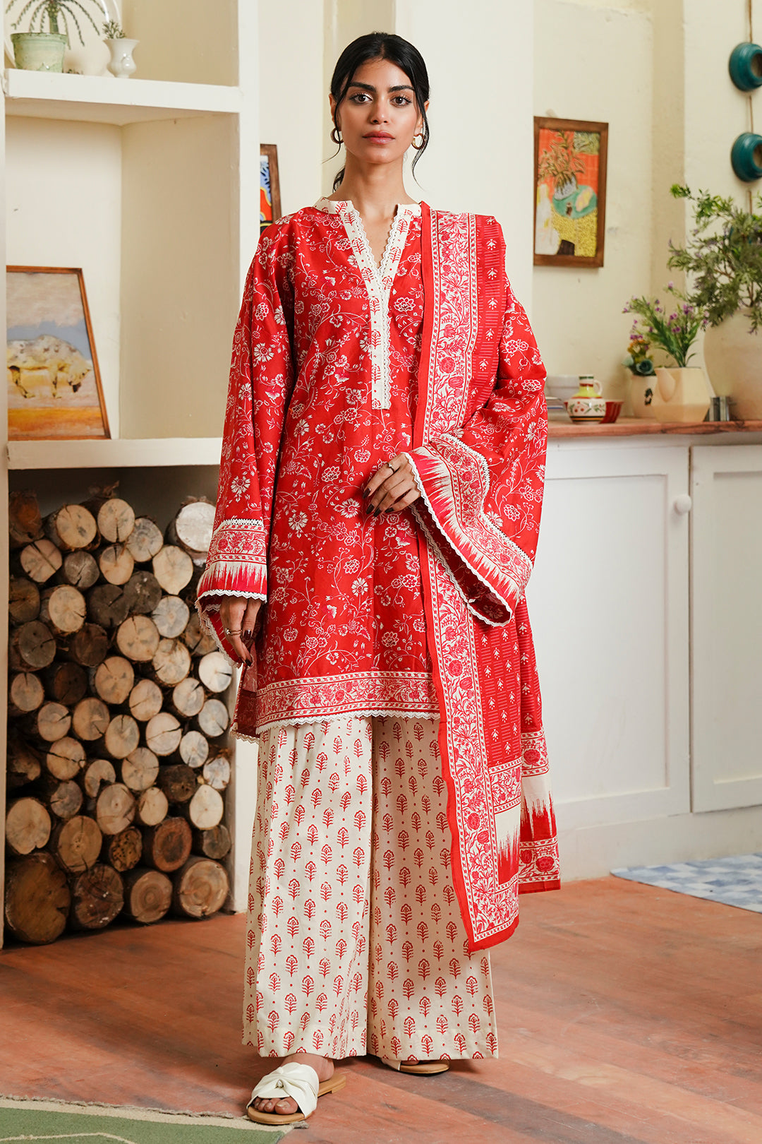 Zellbury | Unstitched 3 Piece Cambric | Shirt Shalwar Dupatta - 0139
