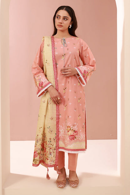 Zellbury | Unstitched 3 Piece Cambric | Shirt Shalwar Dupatta - 0665