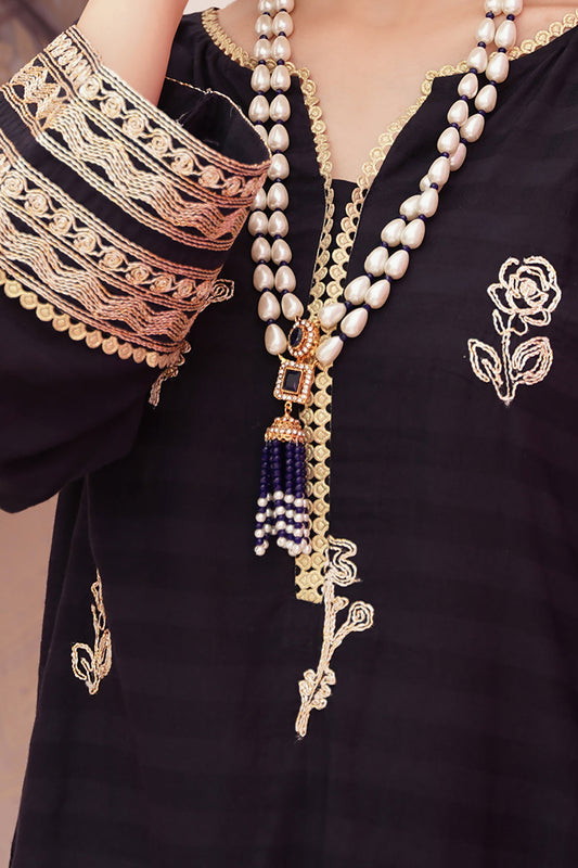 Zellbury | Unstitched 3 Piece Lawn | Embroidered Shirt Shalwar Dupatta - 0355