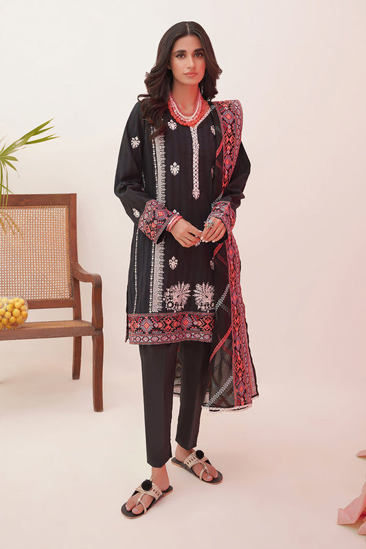 Zellbury | Unstitched 3 Piece Lawn | Embroidered Shirt Shalwar Dupatta - 0360
