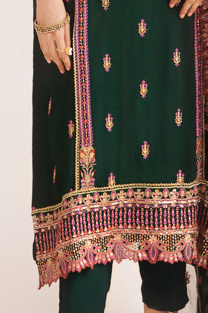 Zellbury | Unstitched 3 Piece | Embroidered Shirt Shalwar Dupatta - 0294
