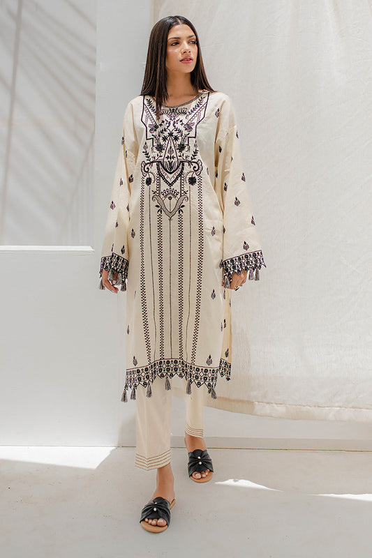 Zellbury | Unstitched 2 Piece Jacquard | Embroidered Shirt Shalwar - 0657