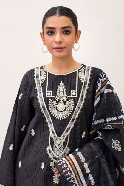 Zellbury | Unstitched 3 Piece Lawn | Embroidered Shirt Shalwar Dupatta - 0190 Default Title