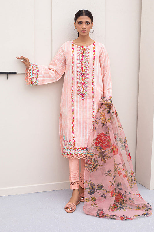 Zellbury | Unstitched 3 Piece Jacquard | Embroidered Shirt Shalwar Dupatta - 0286