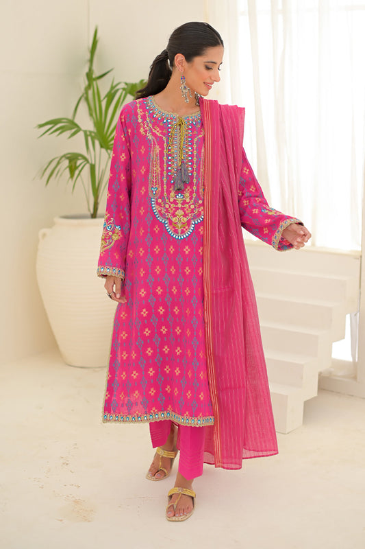 Zellbury | Unstitched 3 Piece Jacquard | Embroidered Shirt Shalwar Dupatta - 0289