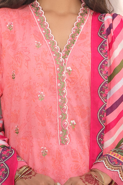 Zellbury | Unstitched 2 Piece Lawn | Embroidered Shirt Dupatta - 1658