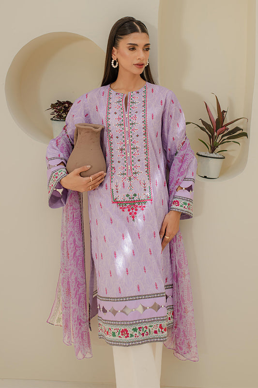 Zellbury | Unstitched 2 Piece Lawn | Embroidered Shirt Dupatta - 1659