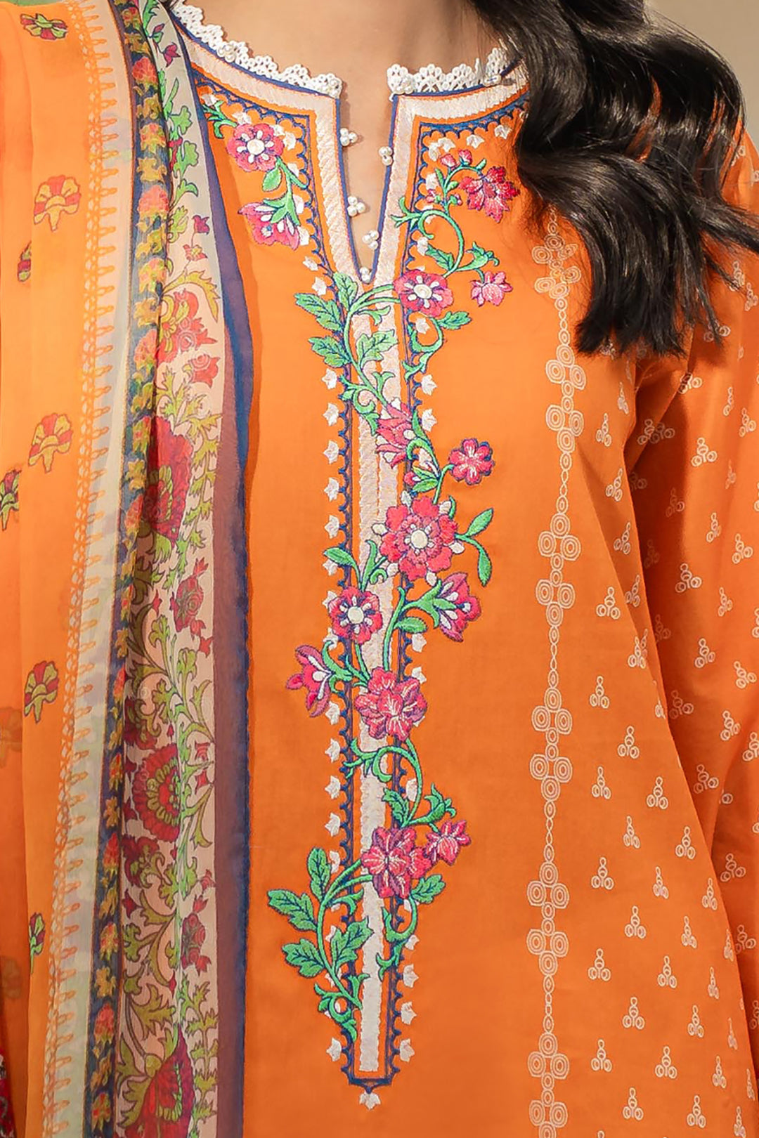 Zellbury | Unstitched 2 Piece Lawn | Embroidered Shirt Dupatta - 1661