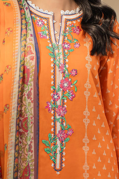 Zellbury | Unstitched 2 Piece Lawn | Embroidered Shirt Dupatta - 1661