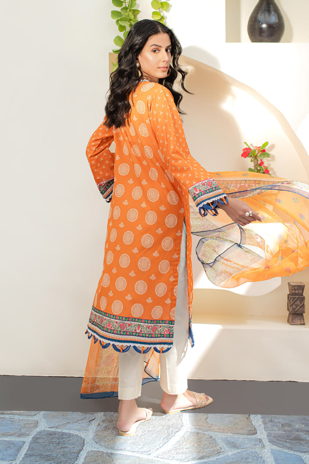 Zellbury | Unstitched 2 Piece Lawn | Embroidered Shirt Dupatta - 1661