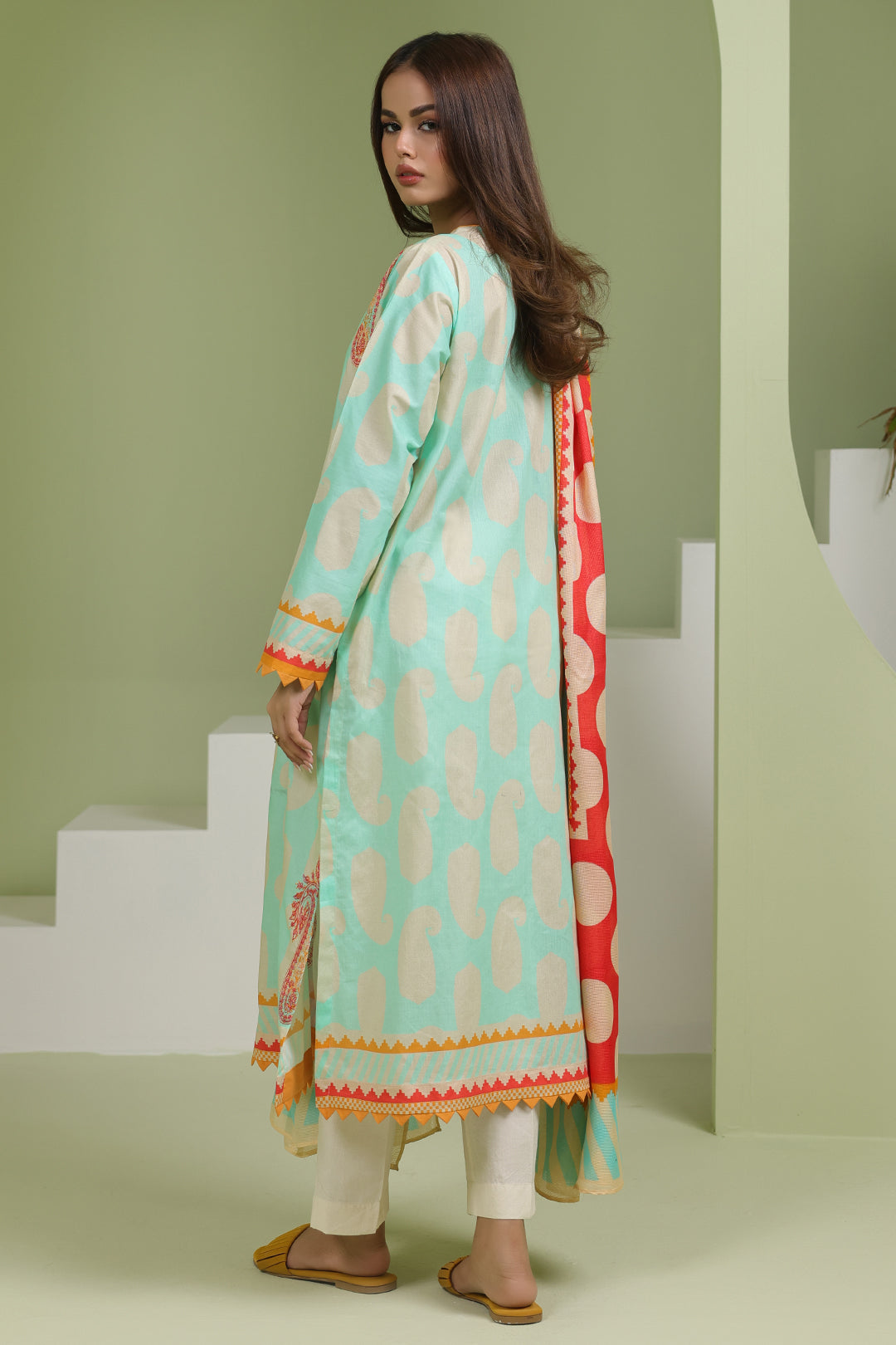 Zellbury | Unstitched 2 Piece Lawn | Embroidered Shirt Dupatta - 1716