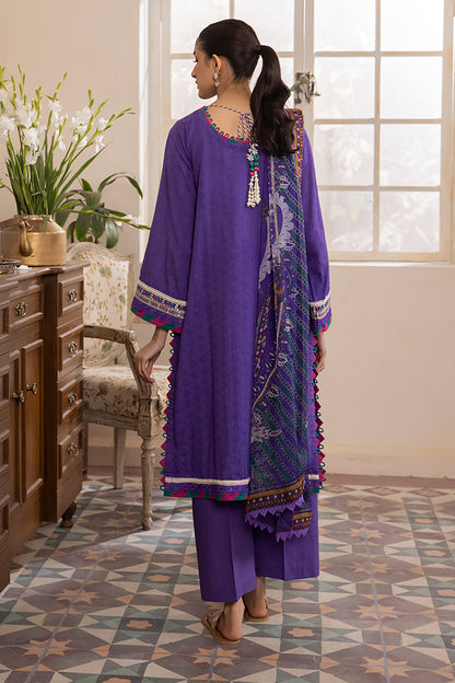 Zellbury | Unstitched 3 Piece Jacquard | Embroidered Shirt Shalwar Dupatta - 1113