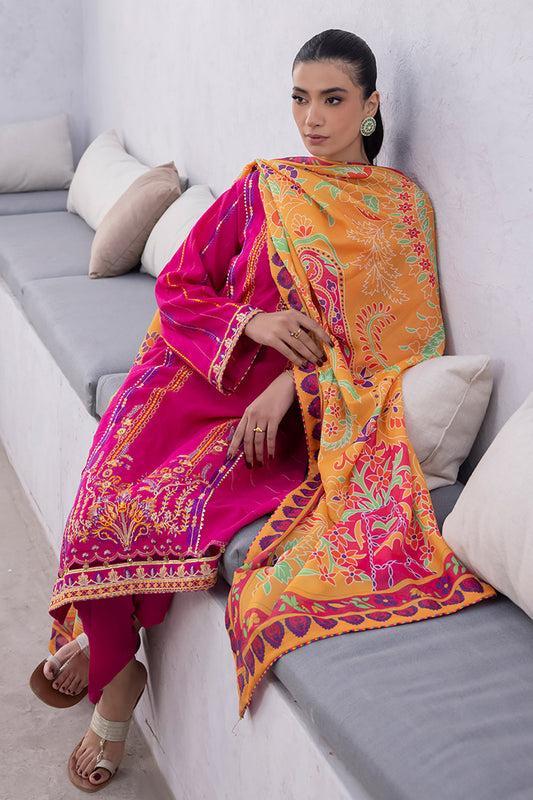 Zellbury | Unstitched 3 Piece Lawn | Embroidered Shirt Shalwar Dupatta - 1125