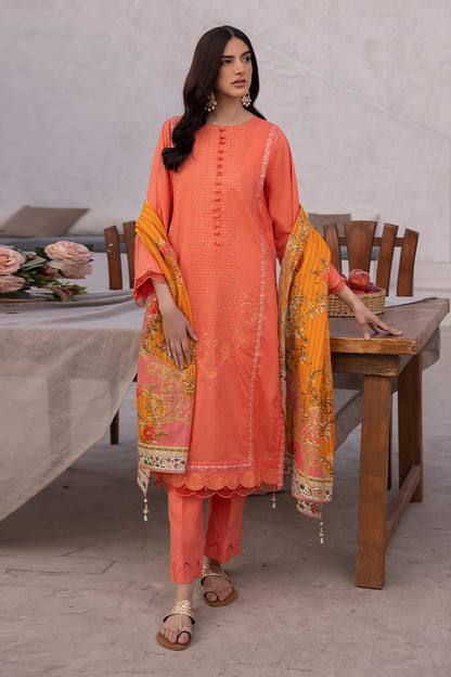 Zellbury | Unstitched 3 Piece Cambric | Embroidered Shirt Shalwar Dupatta - 1143