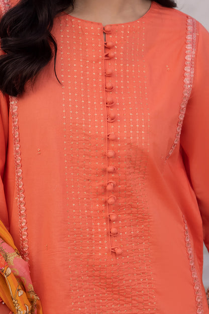 Zellbury | Unstitched 3 Piece Cambric | Embroidered Shirt Shalwar Dupatta - 1143