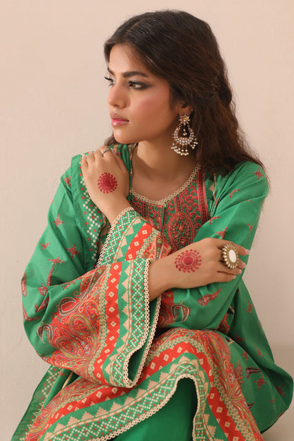Zellbury | Unstitched 3 Piece Lawn | Embroidered Shirt Shalwar Dupatta - 1247 Default Title