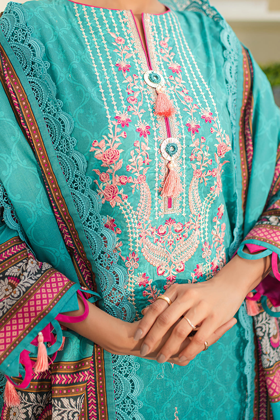Zellbury | Unstitched 3 Piece Lawn | Embroidered Shirt Shalwar Dupatta - 1249