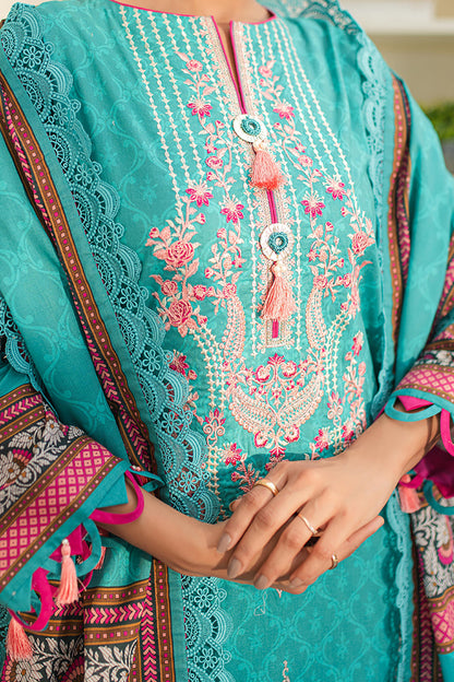 Zellbury | Unstitched 3 Piece Lawn | Embroidered Shirt Shalwar Dupatta - 1249