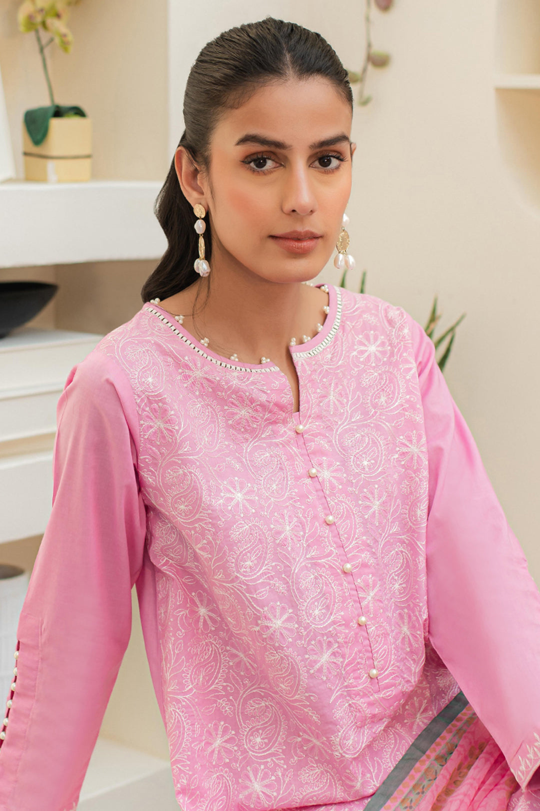 Zellbury | Unstitched 3 Piece Lawn | Embroidered Shirt Shalwar Dupatta - 1260 Default Title