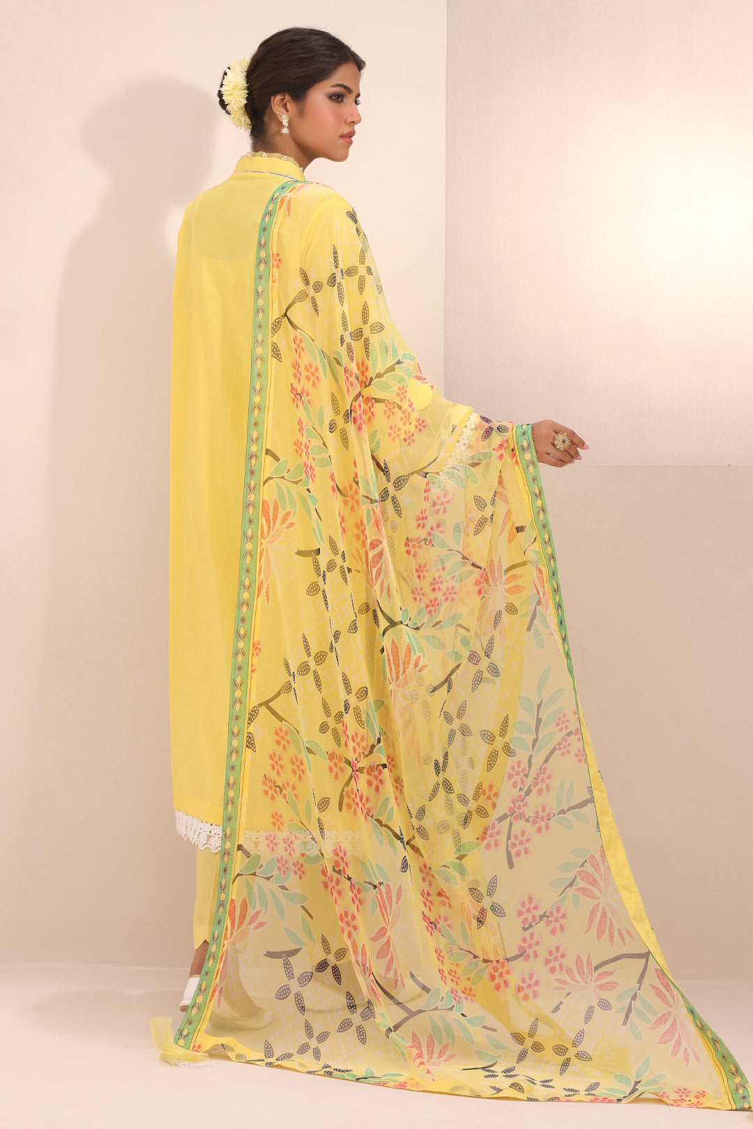 Zellbury | Unstitched 3 Piece Lawn | Embroidered Shirt Shalwar Dupatta - 1261