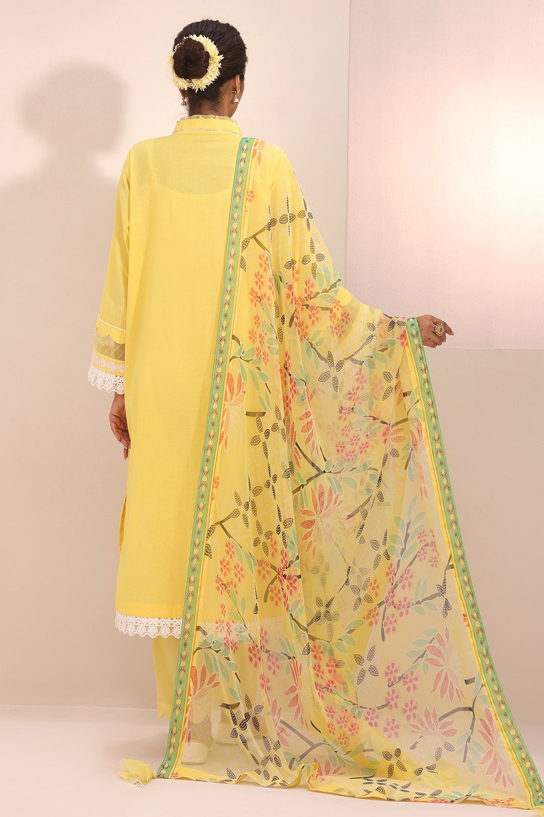 Zellbury | Unstitched 3 Piece Lawn | Embroidered Shirt Shalwar Dupatta - 1261