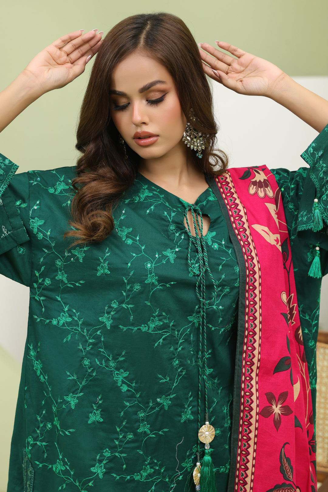 Zellbury | Unstitched 3 Piece Lawn | Embroidered Shirt Shalwar Dupatta - 1264 Default Title