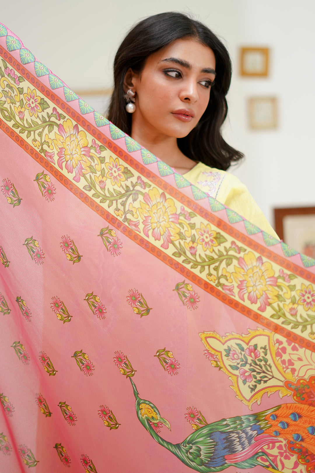 Zellbury | Unstitched 3 Piece Lawn | Embroidered Shirt Shalwar Dupatta - 1266 Default Title