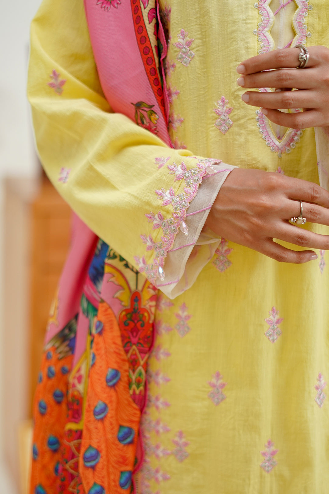 Zellbury | Unstitched 3 Piece Lawn | Embroidered Shirt Shalwar Dupatta - 1266