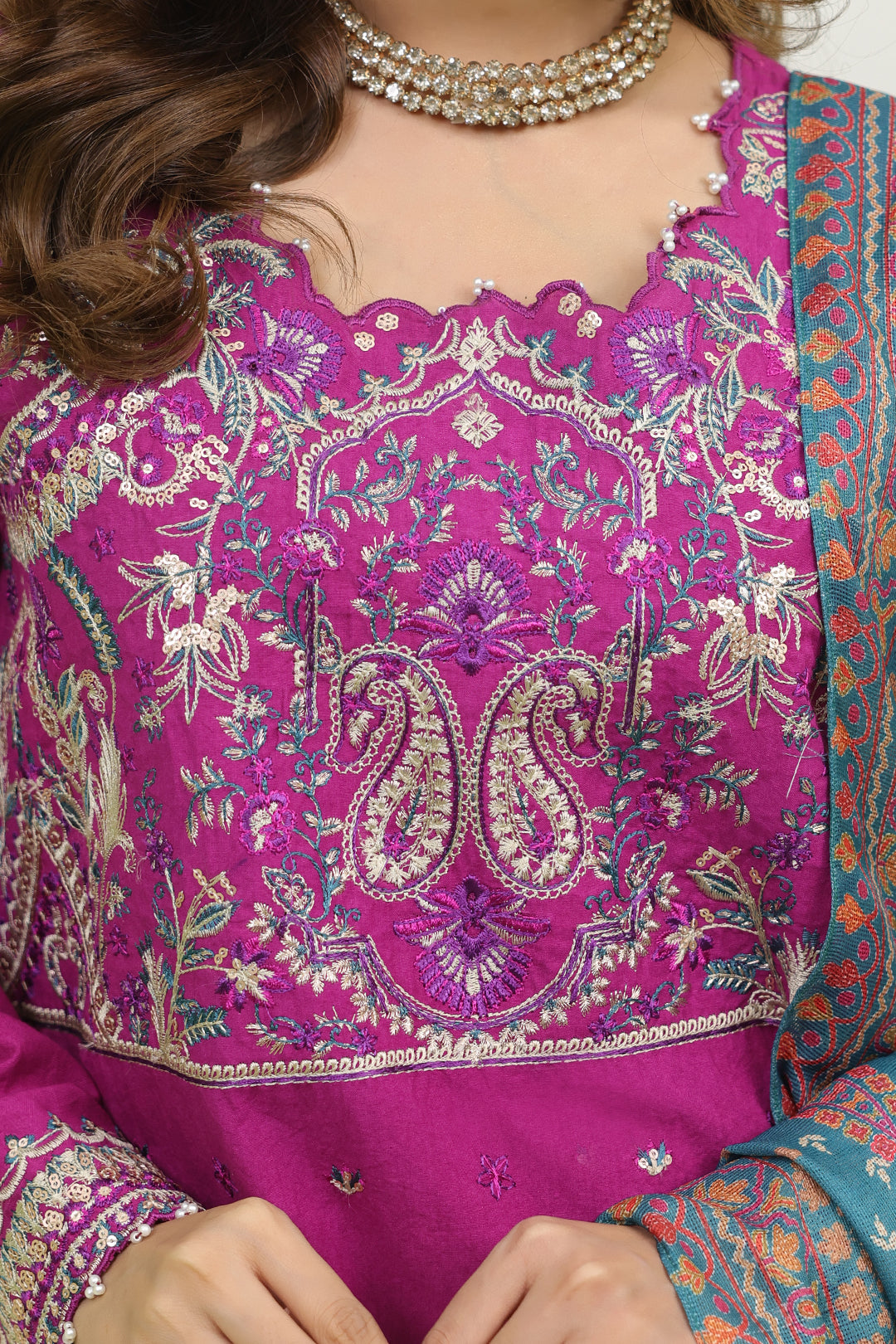 Zellbury | Unstitched 3 Piece Cambric | Embroidered Shirt Shalwar Dupatta - 1269