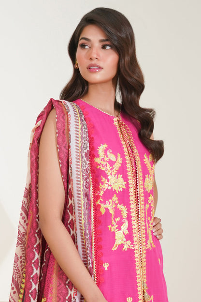 Zellbury | Unstitched 3 Piece Lawn | Embroidered Shirt Shalwar Dupatta - 1270 Default Title