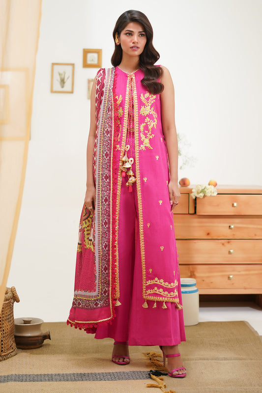 Zellbury | Unstitched 3 Piece Lawn | Embroidered Shirt Shalwar Dupatta - 1270