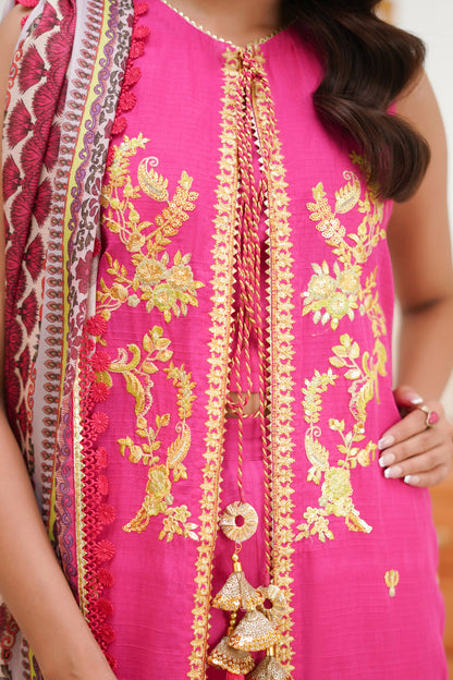 Zellbury | Unstitched 3 Piece Lawn | Embroidered Shirt Shalwar Dupatta - 1270