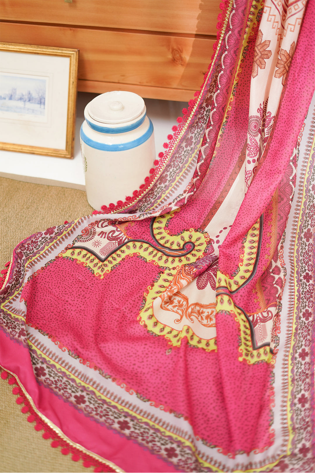 Zellbury | Unstitched 3 Piece Lawn | Embroidered Shirt Shalwar Dupatta - 1270