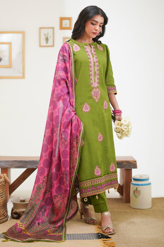Zellbury | Unstitched 3 Piece Lawn | Embroidered Shirt Shalwar Dupatta - 1273