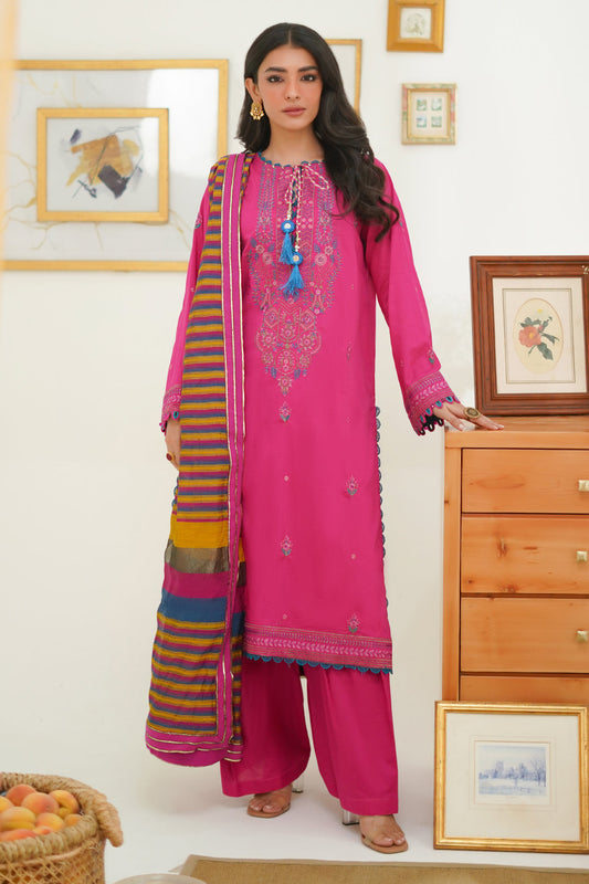 Zellbury | Unstitched 3 Piece Lawn | Embroidered Shirt Shalwar Dupatta - 1276