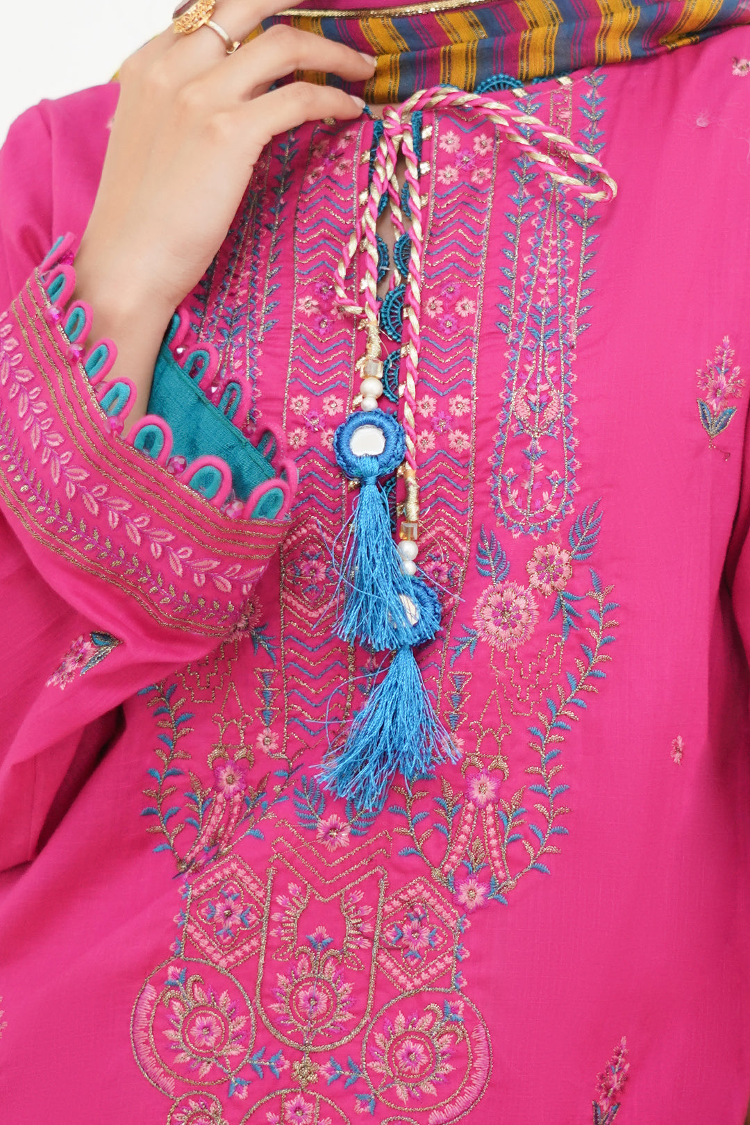 Zellbury | Unstitched 3 Piece Lawn | Embroidered Shirt Shalwar Dupatta - 1276