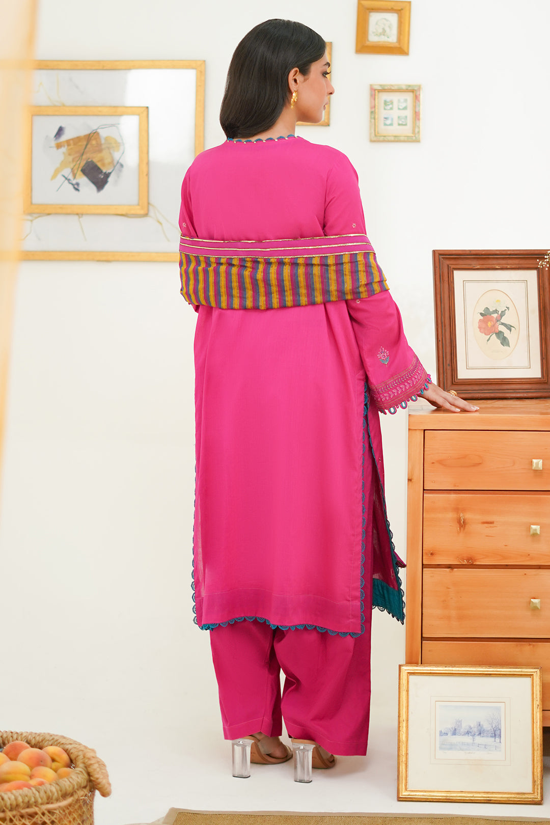 Zellbury | Unstitched 3 Piece Lawn | Embroidered Shirt Shalwar Dupatta - 1276